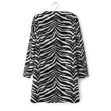 Factory OEM 2015 High Quality Zebra Print Winter Women Coat